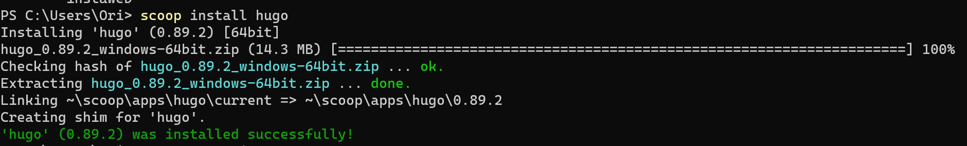 Install Hugo
